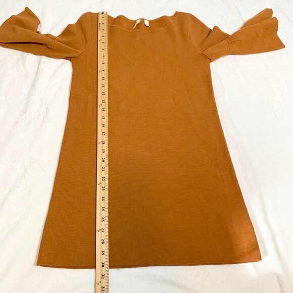 Moth Anthropologie Chester Bell Sleeve Rust Tunic Sweater Dress - Picture 8 of 8